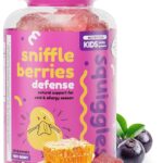 Squiggles Sniffle Berries Elderberry Gummies with Bee Propolis & Echinacea, Kids Immune Booster, Propolis Gummies for Health, Toddler Vitamins for Immune Support, Tasty Chewy Gummy (100 Count)